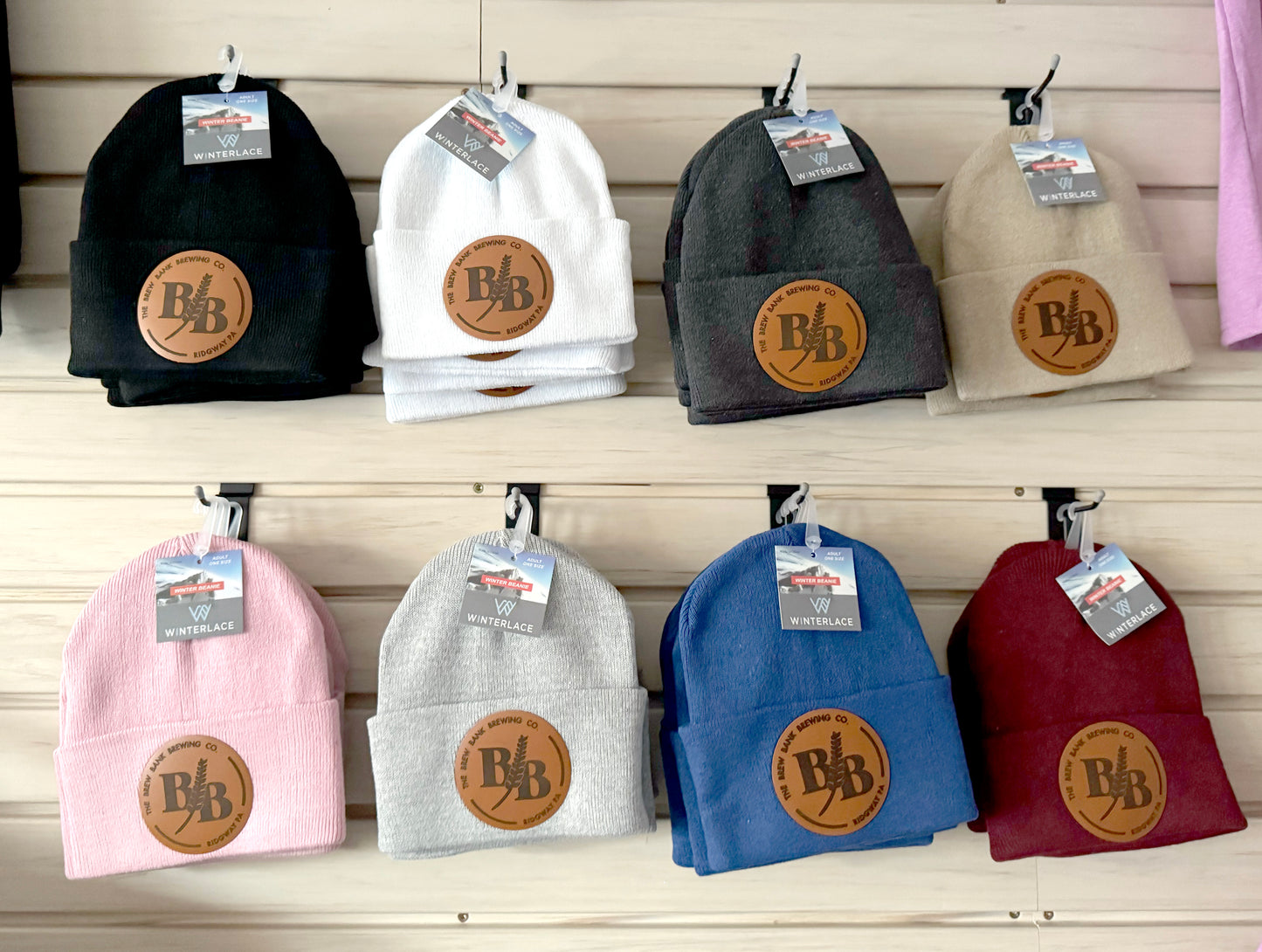 Brew Bank Winter Beanie with Leather Patch