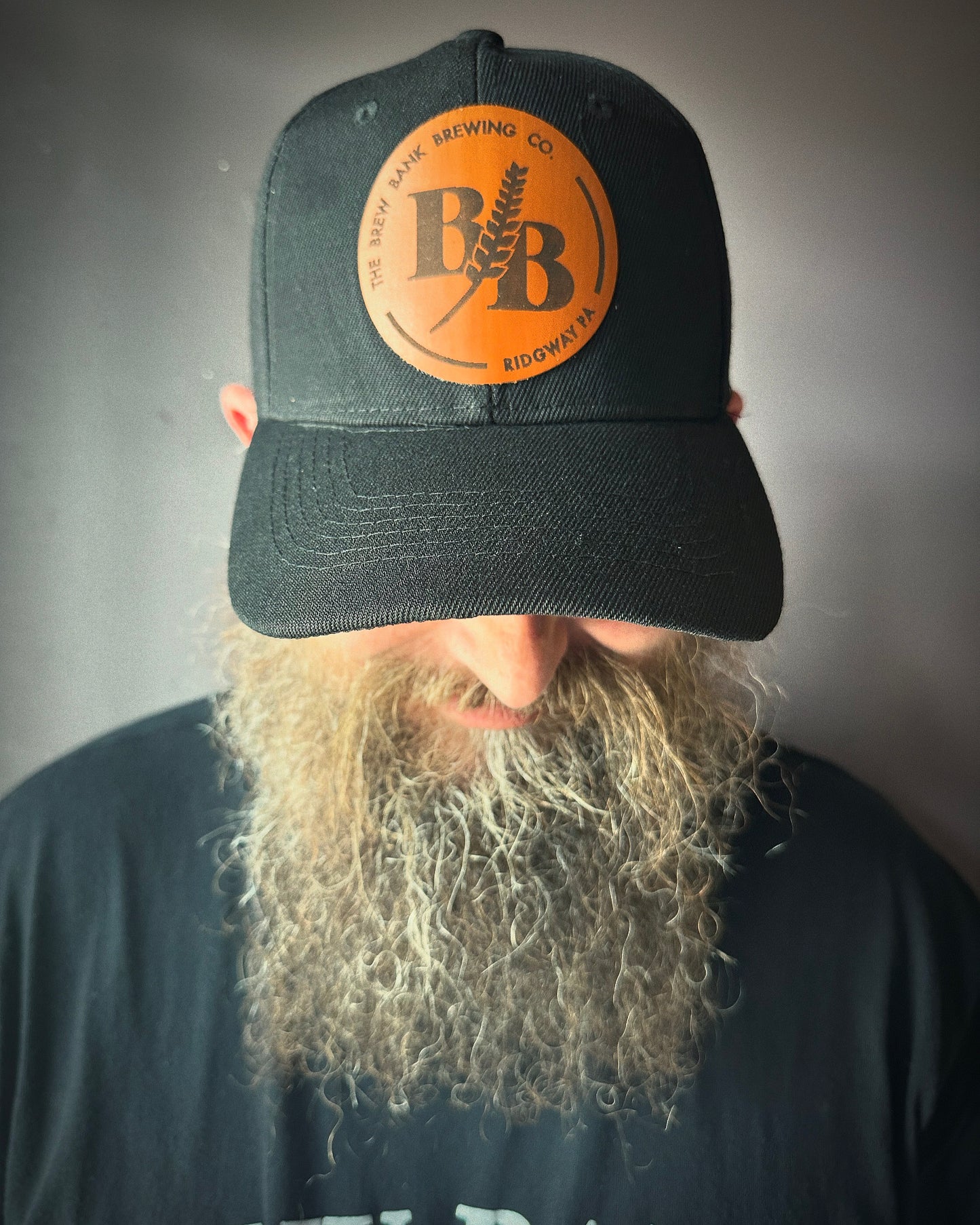 Brew Bank Ball Cap with Leather Patch