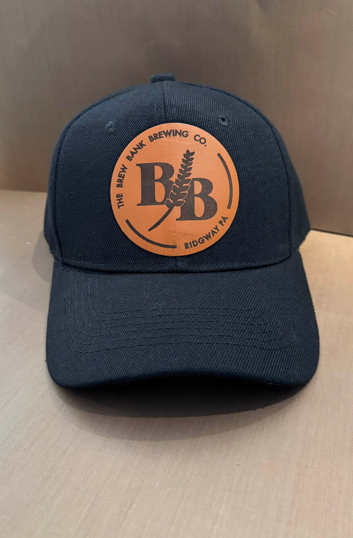 Brew Bank Ball Cap with Leather Patch