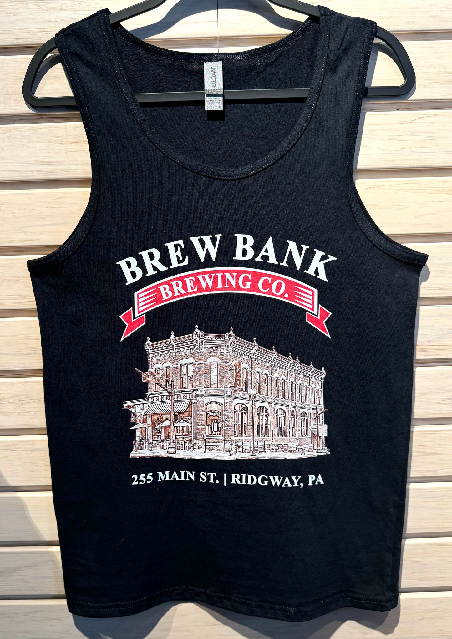 Brew Bank Vintage Building Tank Tops